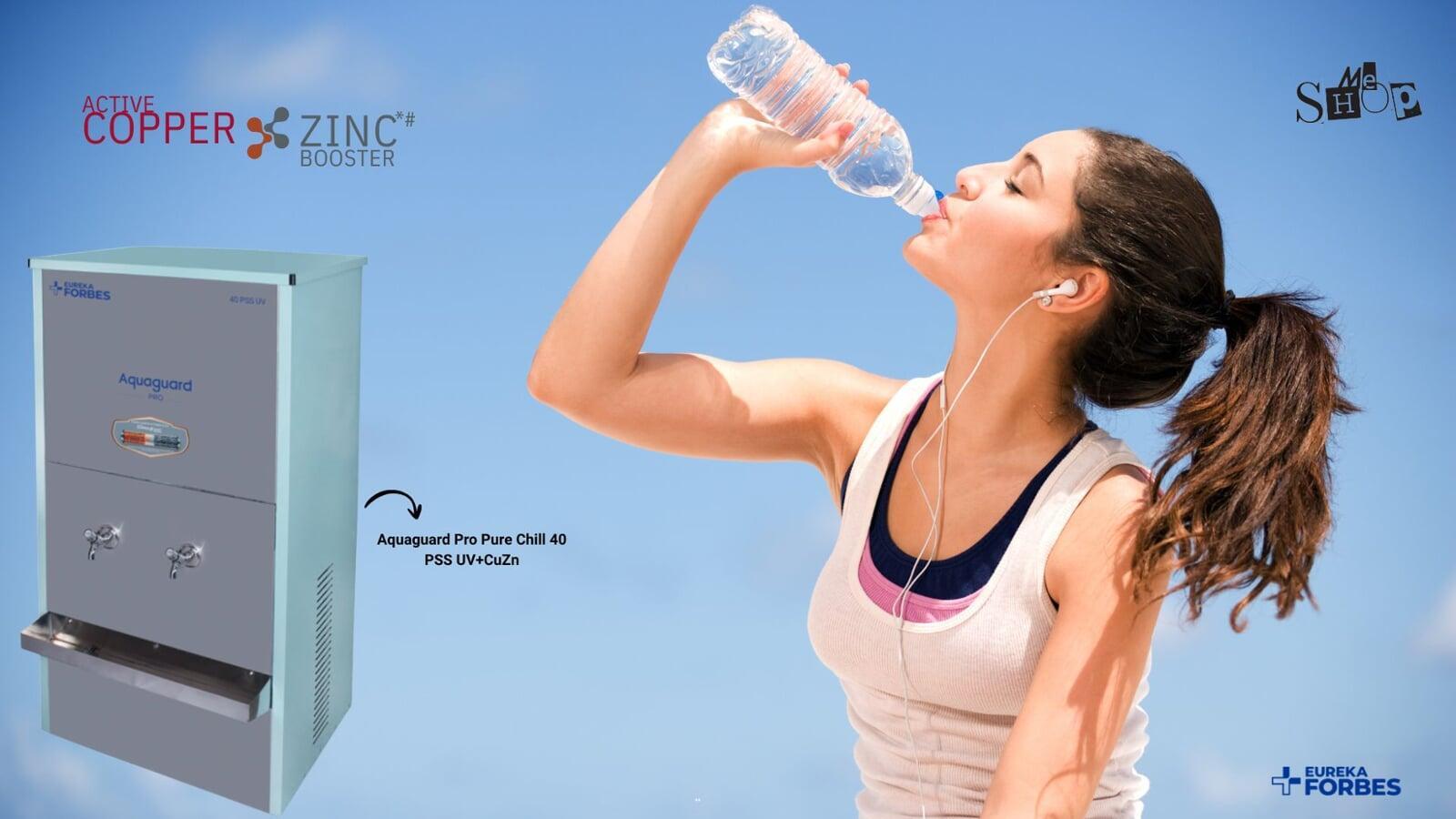 Aquaguard Pro Pure Chill 40 PSS UV+CuZn The Professional Cooler & Purifier for Modern Workplaces